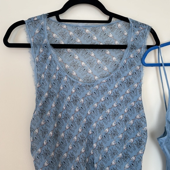 Medium M Max Studio Special Edition blue silk lined tank dress - Picture 6 of 12